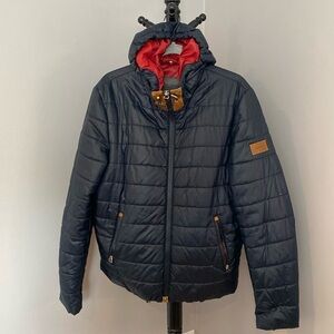 Bally men’s large light puffer jacket with hood